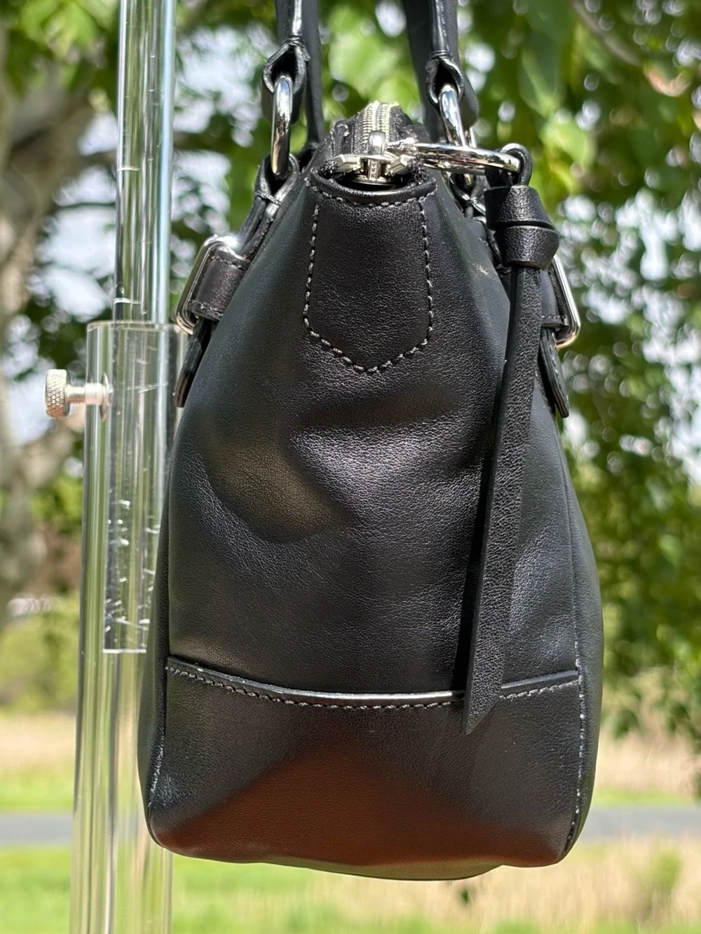 Coach Small Chelsea Black Leather Shoulder Bag Like New